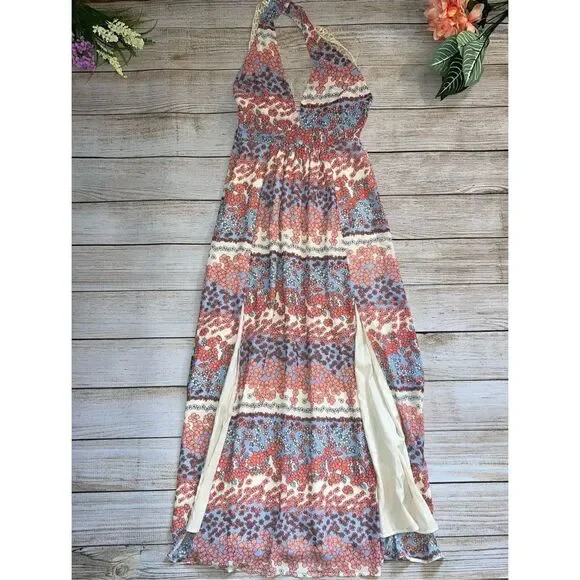 Forever XXI Floral Plunging Maxi Dress (Sm) - Picture 2 of 12